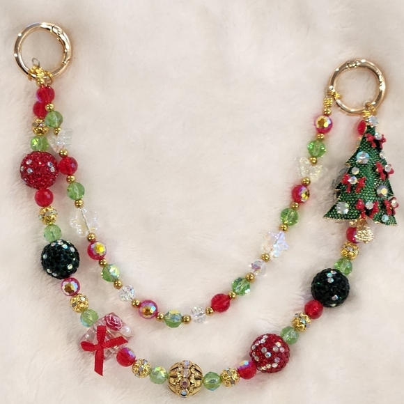 Accessories - Festive Beaded Christmas Bag Chain